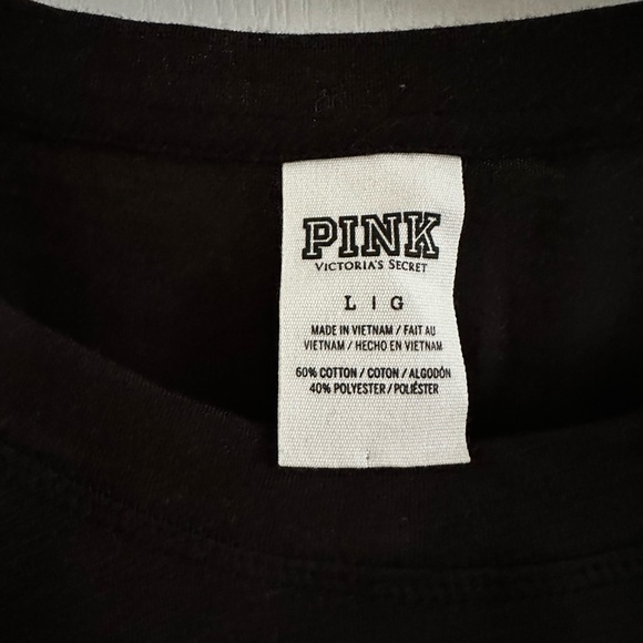 Love Pink black sequin shoulder long sleeve - Picture 2 of 3